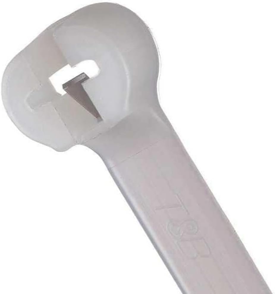 TY27M Cable Tie 120lb 13" Natural Nylon with Stainless Steel Locking Device Bulk Pack, Military Specified (MIL-SPEC MS3367-3-9) 500 Per Bag