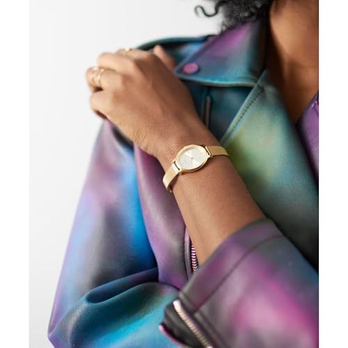 Image of TIMEX Milano Tonneau 24mm Gold Dial Analog Women Watch - TW2R70000UJ