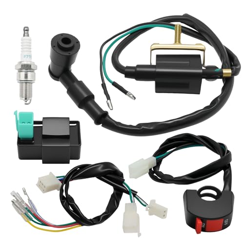 MDEOOSKY Ignition Coil CDI Spark Plug Rebuild Kit Replacement for Pit Bike 110CC 125CC 140cc Pit Bike