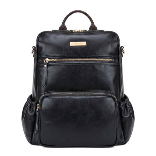 Image of VISMIINTREND Backpack for Woman /Teens Girl, Leather, Stylish, Handbag, Purse,Ladies,Office,Travel,College,Daily-Use,14-inch Laptop Bag, Elegant, Gifts for Women /Girls, Birthday Gift for Wife /Sister