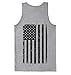 Big Black American Flag Men's Tank Top T-Shirt (XL, Light Gray)