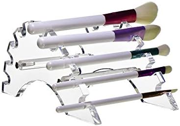 AMT Acrylic Pen Holder, CLEAR Makeup Display, Thick and Sturdy, Organizer Holder for Makeup Brush Fountain Pen, E-Cigarette, Vapor Display Case. (10- slots)
