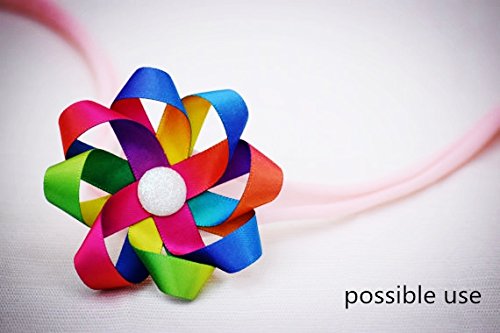 Satin Ribbon Gradient Rainbow Double Side Rainbow Colorful Printed 50 Yard 3/8" Wide For Diy Handmade (9Mm Wide, Satin Ribbon) #TOP3