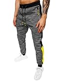 OZONEE Herren Jogginghose Hose Sport Trainingshose Sporthose Freizeithose Unifarbe Herrenhose Sweatpants Fitnesshose Sweathose Fußballhose Jogpants Joggpants JS/K60018Z DUNKELGRAU XXL