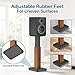 Height Adjustable Speaker Stands Pair with Most Satellite, Studio, Bookshelf Speakers - Wood Grain Floor Speaker Stands for Klipsch, Edifier, JBL Bookshelf Speaker Stands Holds 50Lbs with Cable Clips