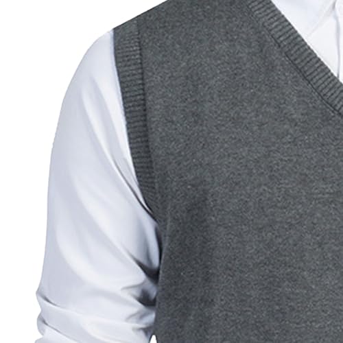 Men's Sleeveless Sweater Vest V Neck Slim Fit Knitted Vests Pullover Knitwear Lightweight Waistcoats2