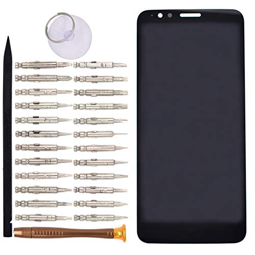 Image of Black Moto E 6th Gen Display LCD Touch Digitizer Screen with Adhesive Replacement for Motorola Moto E6 XT2005-3 XT2005-1