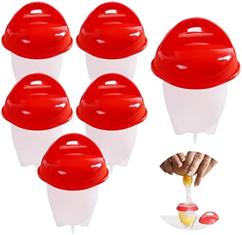 6 Pieces of Silicone Egg Cooker, Shell Less Egg Cooker, Egg Boiling Mold, Non Stick Silicone Egg Cooker, Kitchen Tools