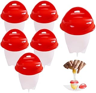 6 Pieces of Silicone Egg Cooker, Shell Less Egg Cooker, Egg Boiling Mold, Non Stick Silicone Egg Cooker, Kitchen Tools