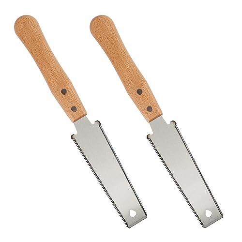 2 Stück Japansäge Handsäge Zweischneidig ZugsäGe Feinsäge aus SK85 Karbonstahl mit Massivholzgriff, Dreiseitigem Schleifzahndesign, 150mm Tragbare Japanische Säge für Holzbearbeitung Draußen 2 Stück Japansäge Handsäge Zweischneidig ZugsäGe Feinsäge aus SK85 Karbonstahl mit Massivholzgriff, Dreiseitigem Schleifzahndesign, 150mm Tragbare Japanische Säge für Holzbearbeitung Draußen
