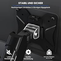 BONTEC Monitorarm mit Gasfeder für 15–32 Zoll Monitore, 360° Drehung, ±90° Neigung und Schwenkung, VESA 100x100 Halterung, stabile Tischhalterung mit Kabelführung, C-Klemme oder Durchtischmontage – Ansicht 2