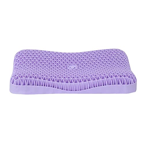 Image of Neck Pillow Ventilated TPE Soft Pillows Bed Pillows, Used to Relieve Neck Pain Purple Bed Pillows for Sleeping Pillows for Sleeping Professional Pillow (Color : 17.3 * 9.4in)
