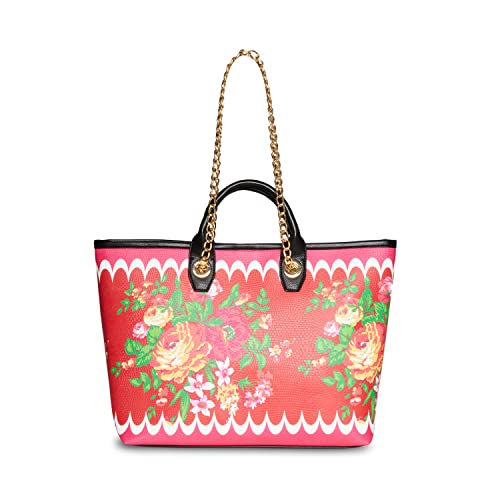 Betsey Johnson Double Handle Tote, Red #TOP1