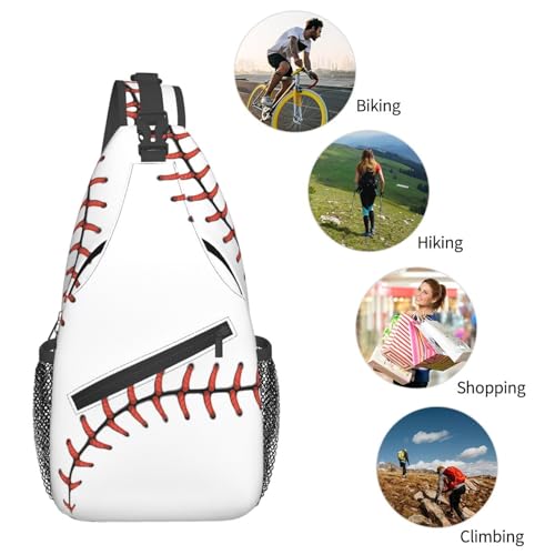 Morrales de cruzada unisex con estampado béisbol clásico miniatura 6