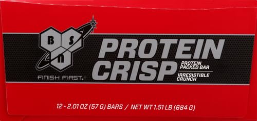 Image of BSN Protein Crisp Bar, 20g Protein, Salted Toffee, 12 Count (Pack of 4)