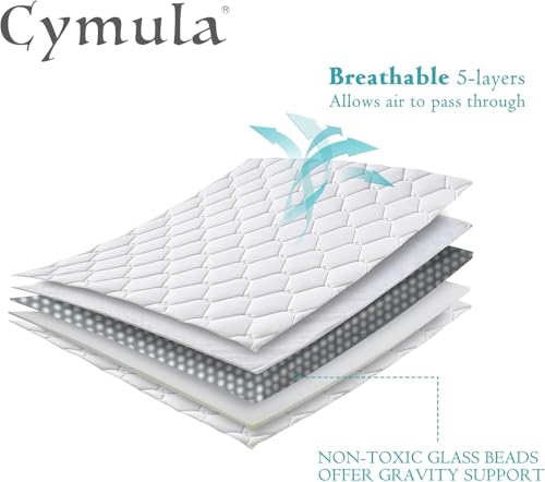 CYMULA Weighted Blanket for Adults (20lbs 80"x87" King Size) - Cooling Breathable Heavy Blankets for Summer Winter - Ultra Microfiber Soft Comfort Blanket with Glass Beads - Gifts for Men/Women