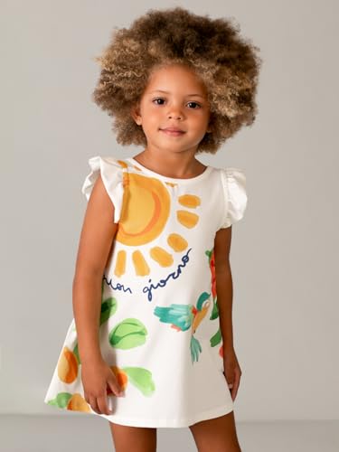 Vestido infantil punto volantes Mayoral geranio para parques 5