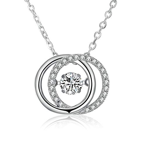 Collier en argent pour homme pendentif chaîne croix cercle zircone 925 filles