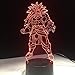 Nouveau Lancé Dragon Ball Super Saiyan Dieu Goku Figurines 3D Illusion Lampe de Table 7 Couleur Changement Nuit Lumière Enfants Fils Cadeaux
