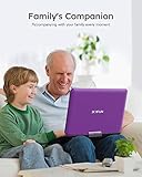 Boifun 17.5'' Portable DVD Player with 15.6" Large HD Swivel Screen, 6 Hours Rechargeable Battery, Support USB/SD Card/Sync TV and Multiple Disc Formats DVD Player, High Volume Speaker, Purple - Image 7