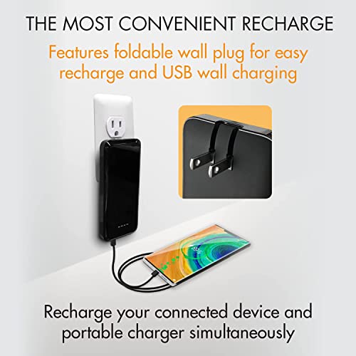 Mycharge Powerpad Foldable Plug Magnetic Power Bank Wireless Portable Charger Compatible With Magsafe For Iphone 12 - Maglock Battery Pack Fast Charging For Apple, Android (10000 Mah Internal Battery) #TOP5
