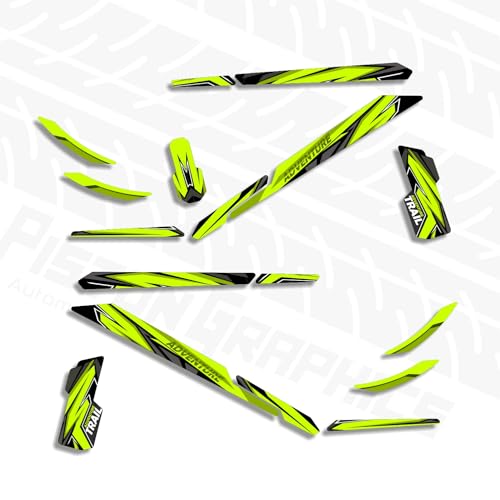 Image of Piston Graphics Bicycle Graphics Stickers Universal Size in Neon Green