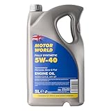 MOTORWORLD Fully Synthetic C2/C3 Engine Oil 5W-40 – Advanced Full Synthetic Motor Oil for Petrol & Diesel Engines, Low SAPS, ACEA C2 C3 Approved – 5L