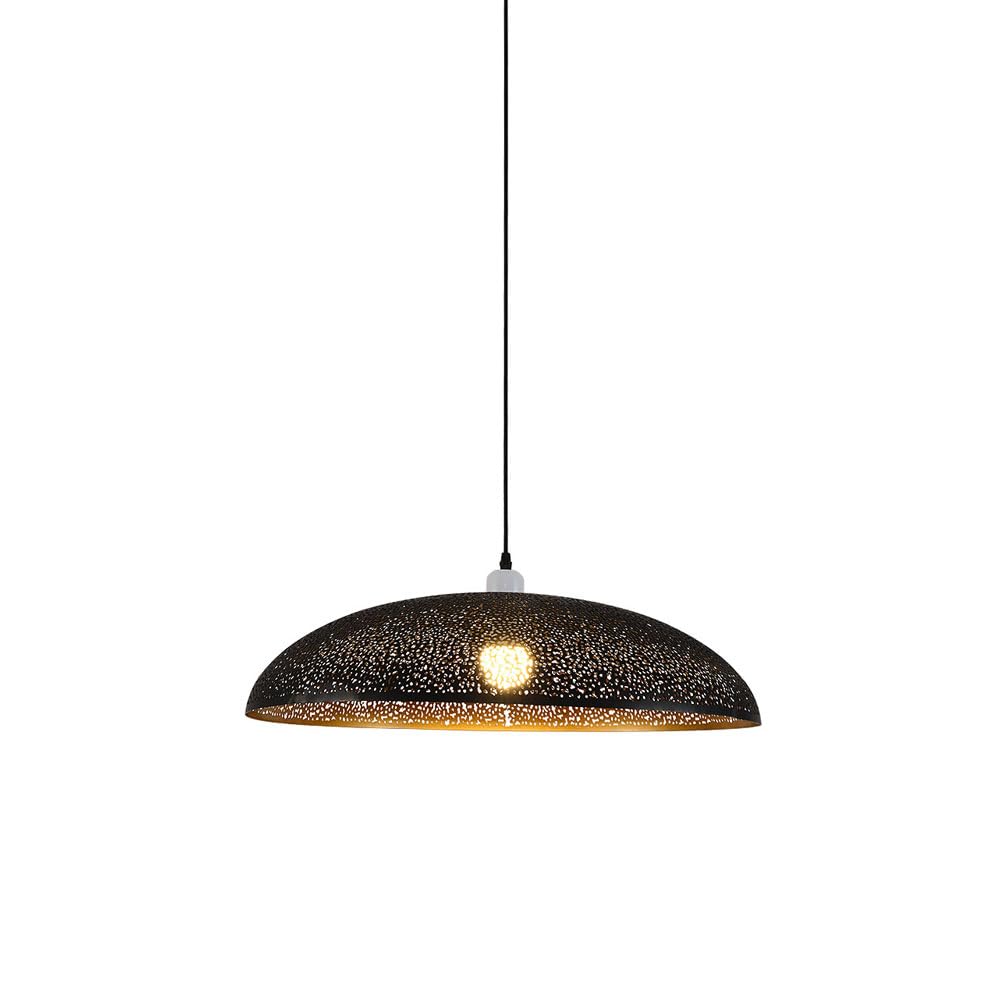 Żyrandol, Żyrandol, Rustykalny Żyrandol, Pojedyncza głowica E27 Lampa Wisząca, Metalowe oprawy oświetleniowe z wytrawioną pokrywą kablową, lampa wisząca w
