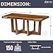 Berkshire 42-Inch Live Edge Coffee Table – Handcrafted Solid Acacia Wood in Minimalist Design and Natural Finish with Cross-Braced Wood Legs and Floor Protectors – Modern Living Room Furniture