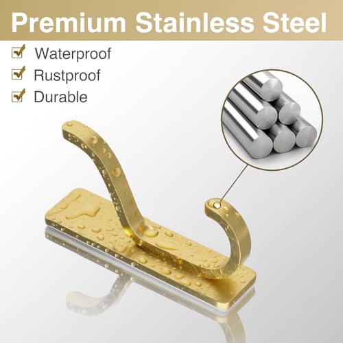 image for pickpiff Adhesive Wall Coat Hooks - Heavy Duty Stick-On Door Hanger, M