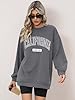 ORANDESIGNE Oversized Graphic Sweatshirt for Women Long Sleeve Crewneck Pullover Casual Fall Hoodie Tops 2024, California Grey, XXL #1