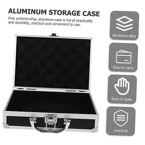 Mikinona Multi Functional Aluminium Tool Case Portable Hard Briefcase for Men Capacity Storage Box with Safety Clasp for Daily Use and Organizing Gadgets4