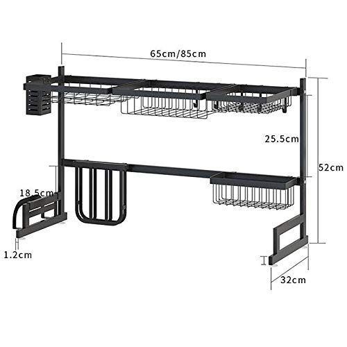 Abtropfgestell Geschirr Abtropfregal Abtropfkorb Geschirrtrockner, 85 * 32 * 52 cm