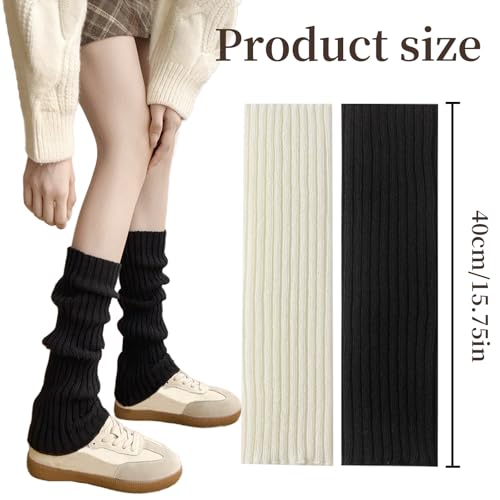 2 Pcs Leg Warmers Y2k, Leg Warmers, Y2k Accessories, Cute Kawaii Cream Legwarmers for Women Winter2