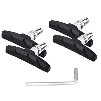V-Brake Pads For Bikes - 1 Or 2 Pairs, Fits Shimano, BMX, Road, MTB Bicycles