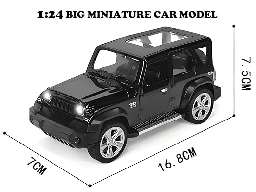 Image of Thar Roxx Diecast Car Model 1:32 Scale | Metal Pull Back SUV Toy | Openable Doors Off Road 4x4 Car Collectible | Toy for Kids Boys & Girls | Birthday Gift (Colour as a per Stock)