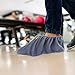 2 Pairs Bowling Shoe Covers for Women & Kids: Non-Slip Fleece Fabric Reusable Washable Indoor Outdoor Sports Shoe Protectors (Silver Grey & Grape Purple Adult Size)