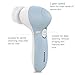 PIXNOR P2017 Waterproof Facial Cleansing Brush and Massager with 7 Brush Heads for Removing Blackhead, Exfoliating and Massaging (Light Blue)