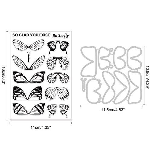 ORIGACH 3D Butterfly Stamps and Dies for Card Making DIY Scrapbooking Album Decorative