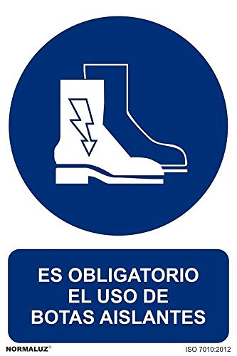 Señal Es Obligatorio El Uso De Las Botas Aislantes Con Tintas Uv | 200 X 300 Mm - Adhesivos De Vinilo En Oferta Normaluz Rd20606 - Señal Adhesiva Es Obligatorio El Uso De Botas Aislantes Adhesivo De Vinilo 20X30 Cm Con Cte, Ripci