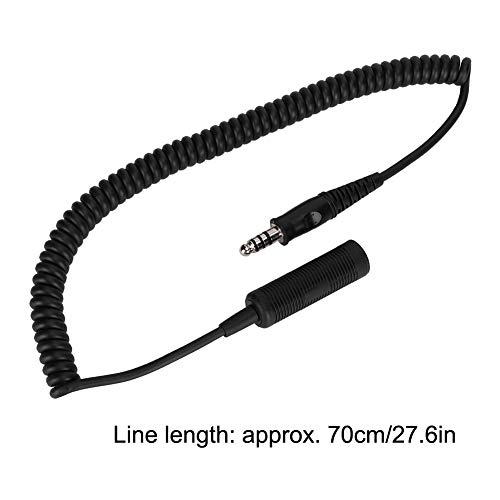 ASHATA Helicopter Military Headphone Extension Line Cable - Image 4
