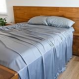 ACCURATEX Bamboo Sheets King Size Grey - 100% Bamboo Cooling Sheets for King Size Bed, 4 Pieces Bed...