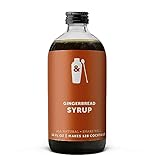 Shaker & Spoon Gingerbread Cocktail Syrup, 16 oz Cinnamon, Ginger & Demerara Sugar Flavored Syrups for Drinks, Coffee Syrup, Vegan Cocktail Mixers, Lattes, Teas, Mocktails, Non Alcoholic Drinks