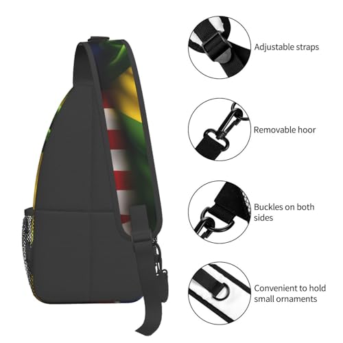 Mochila tipo bandolera con estampado de banderas miniatura 5