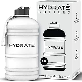 HYDRATE XL Jug 2.2 Litre Water Bottle - BPA Free, Flip Cap, Leak Proof Big Water Bottle Ideal for Gym, Adults, Clear Water Container Large Sports Bottle, Extra Strong Material Water Jug (Pink)