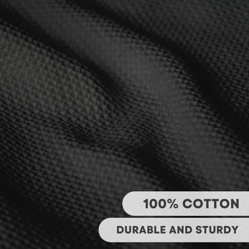 Artoid Mode Black 100% Cotton Soft Kitchen Cleaning Cloths 34 x 34 cm, Pack of 4 Dish Cloths Towels Absorbent Washable for Washing up - Image 4