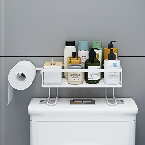 Apsan Over The Toilet Shelf, Bathroom Organizer Multifunctional Toilet Rack,No Drilling Space Saver With Wall Mounting Design (White) #TOP1