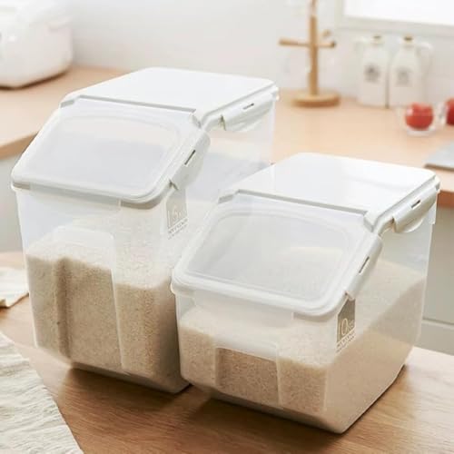 Zxylerおしゃれ洗えるライスストッカー 10kg/15kg対応米びつ 計量機能付き1合正確計量 キッチン収納最適こめびつ お米保存容器 キッチン用品ライスボックス 防湿防虫コメ保存専用米櫃