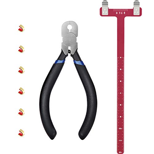 Blulu Alicates de Puntos de Corte de Cuerda de Arco Juego de Alicate de Golpes Regla de Arco Cuadrado en Forma de T Alicates de Hebilla de Nocking Alicates de Tiro con Arco Kit de Arco Recurvo
