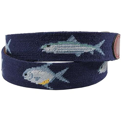 Grand Slam Needlepoint Belt in Dark Navy by Smathers & Branson3